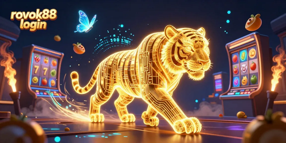 Engage with rokok88 login for thrilling slots gameplay amidst dynamic casino visuals.
