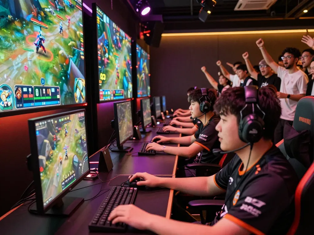 KPK100 gamers actively competing in a thrilling esports tournament showcasing teamwork and skill.