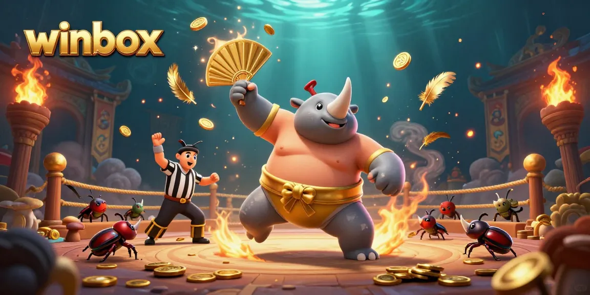Engage in thrilling gameplay at winbox with exciting coin-strewn sumo matches featuring dynamic characters.