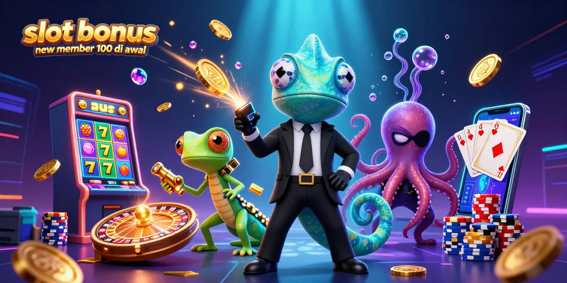Engage with slot bonus new member 100 di awal through vibrant 3D casino characters and dynamic gaming elements.
