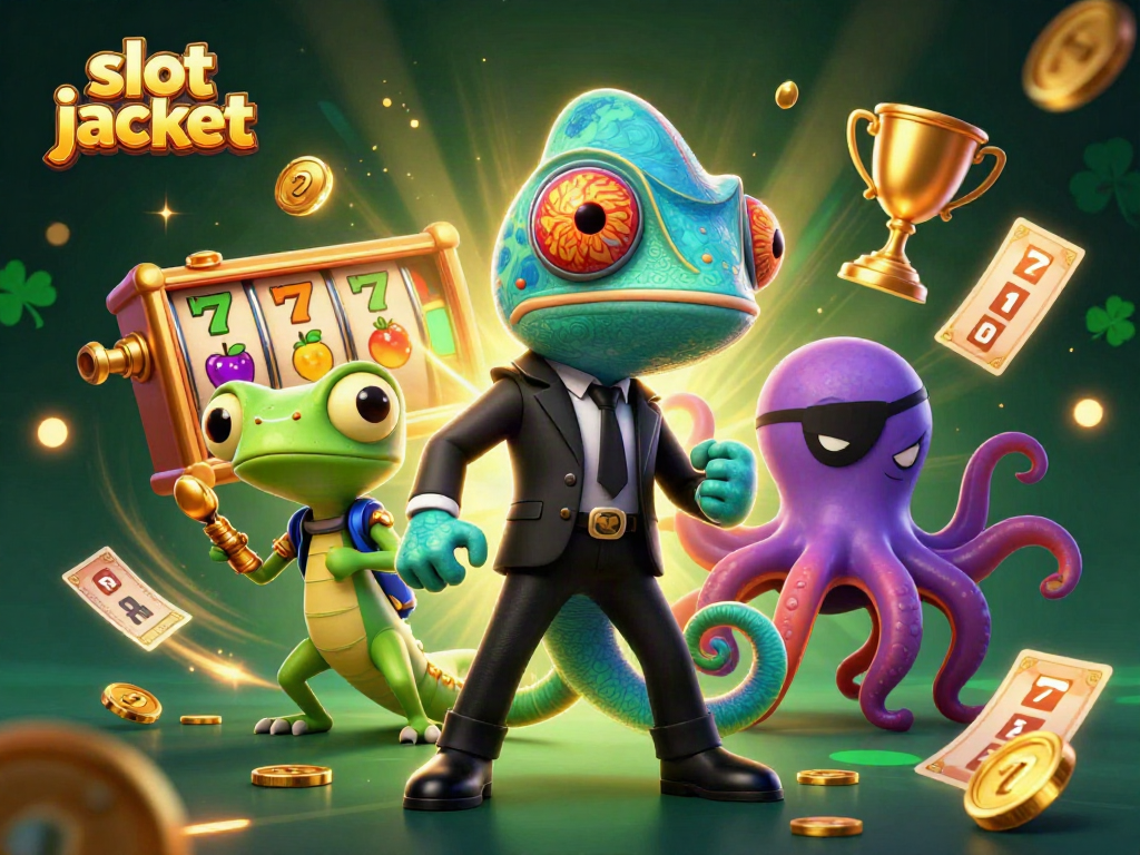 Spin the slot jackpot with vibrant 3D characters and dynamic casino elements in an exciting scene.