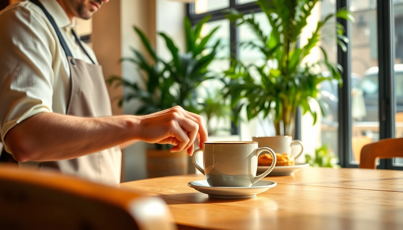 Enjoying the ambiance of a local Coffee Shop Lloret de Mar while sipping a cappuccino.