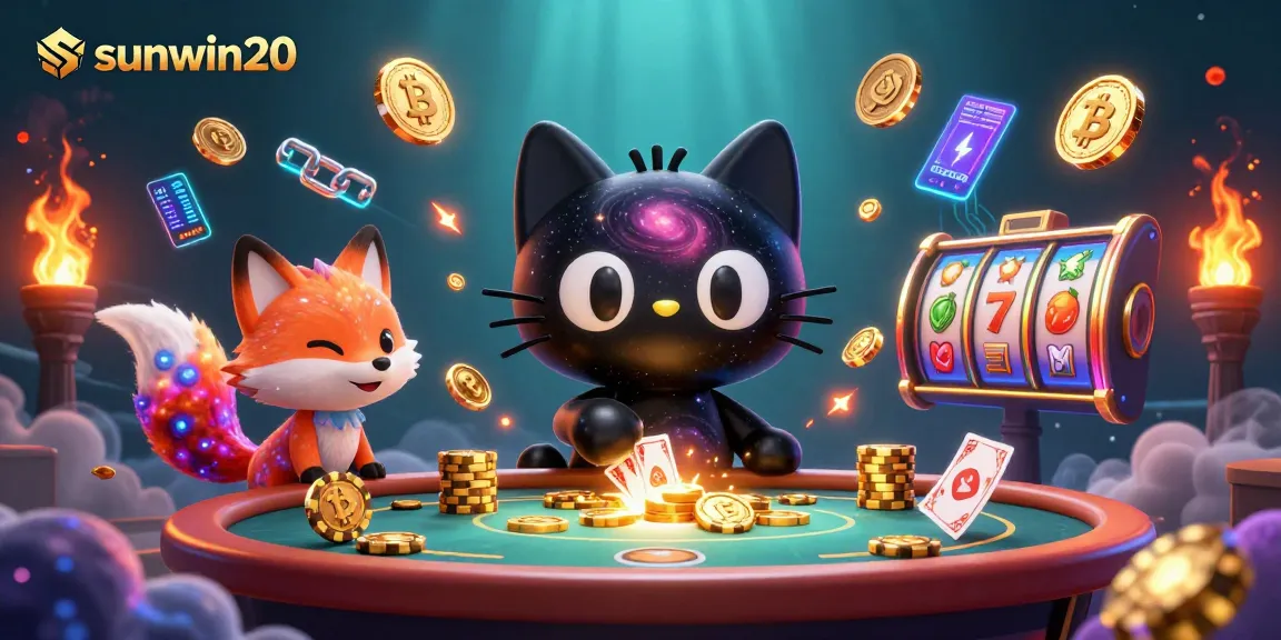 Engage in thrilling gameplay at sunwin20's cosmic casino with vibrant characters and dynamic elements.