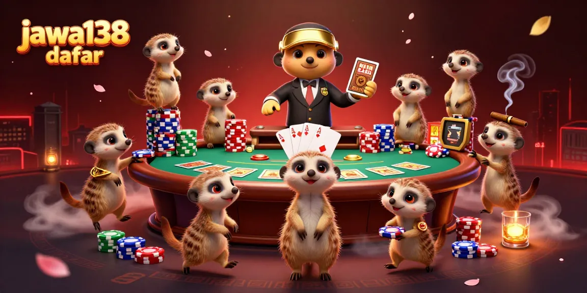 Gambarlah jackpot di jawa138 daftar dengan koloni meerkat menjalankan kasino yang ramai.