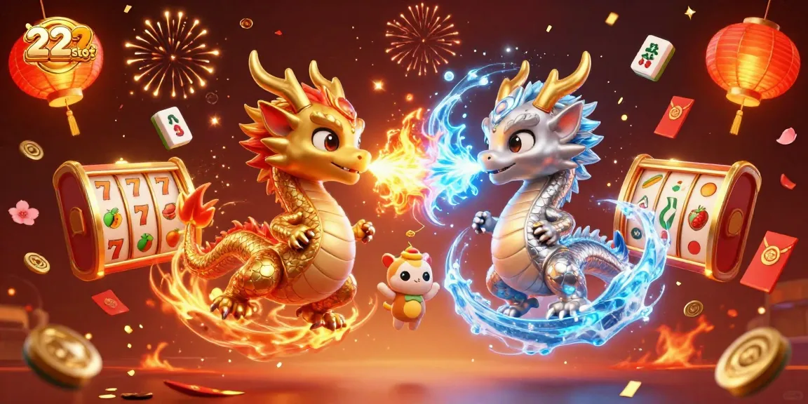 Spinning slot reels dan kemenangan besar bersama 222slot dalam ilustrasi 3D yang menakjubkan.