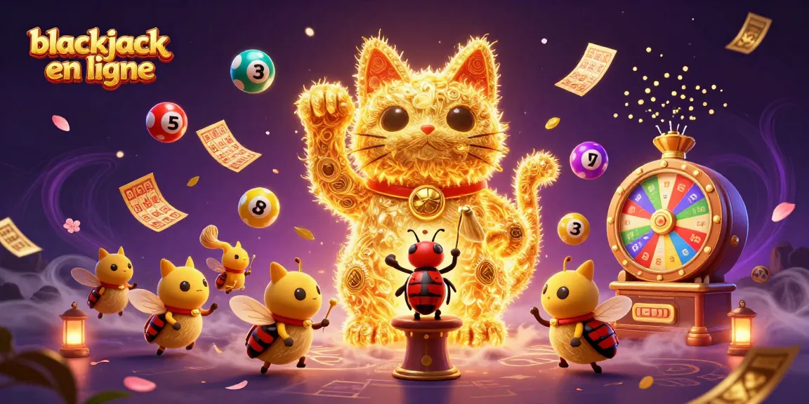 Jouez au blackjack en ligne avec de la chance, des jetons d'or et une ambiance festive.