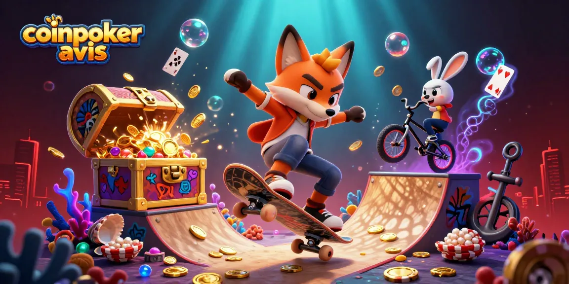 Développez vos stratégies de jeu avec CoinPoker Avis, illustre ambiance de casino vibrant.