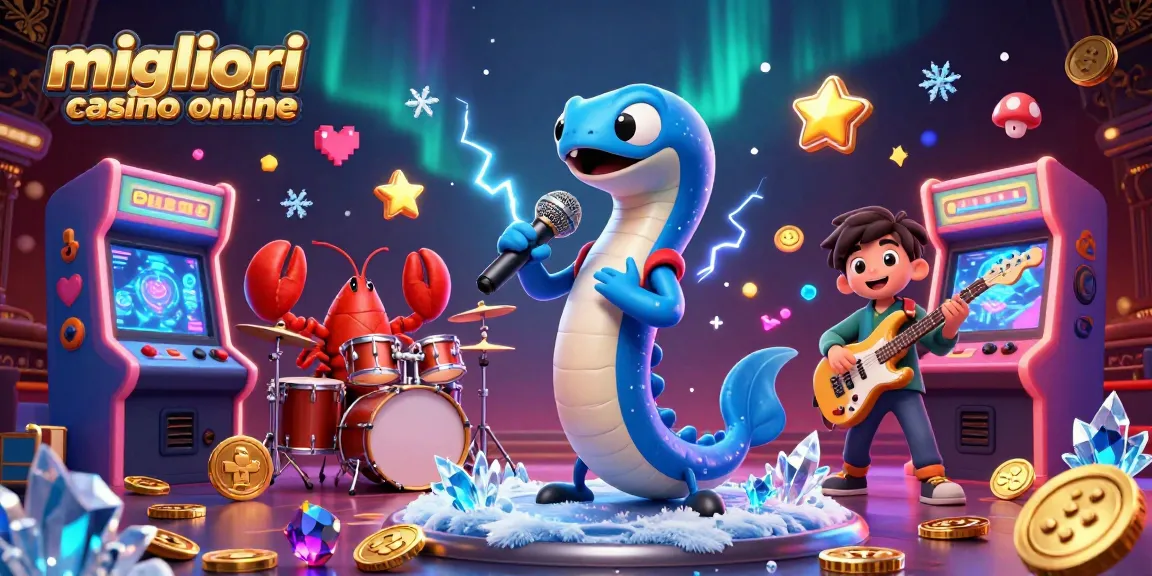 Migliori casino online: scoprire l'atmosfera vibrante di un'illustrazione 3D con creature marine in un casinò subacqueo.