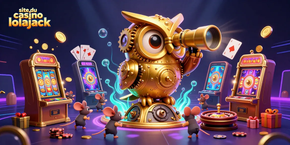 Experience the thrill of the site du casino lolajack with vibrant games and unique characters in a dynamic illustration.