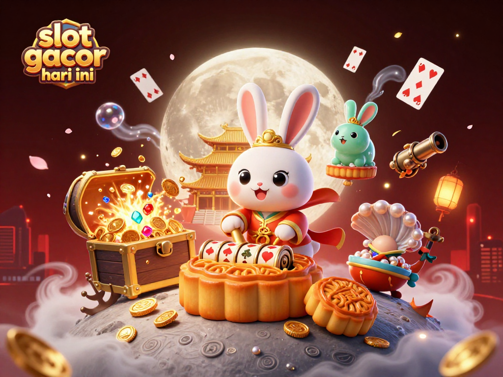 Experience the excitement of slot gacor hari ini with a captivating 3D illustration featuring dynamic casino elements.