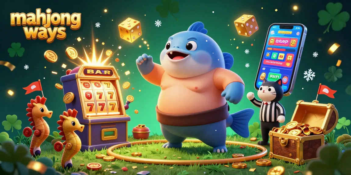 Turn to mahjong ways for thrilling slot action with an underwater fugu casino scene.