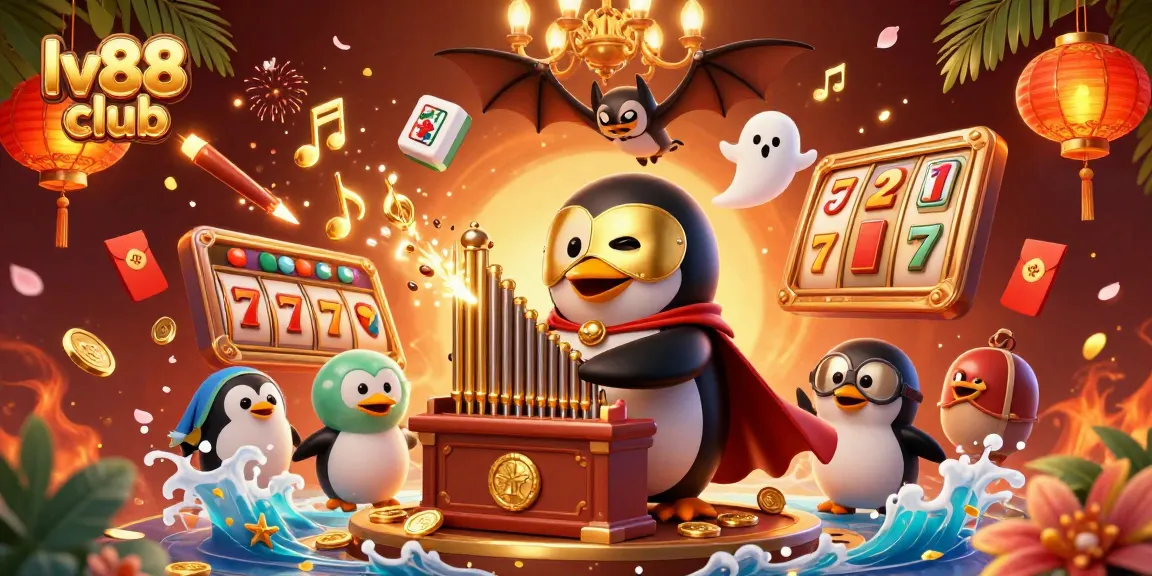 Engage in dynamic gameplay at lv88 club with an animated scene of colorful casino elements.