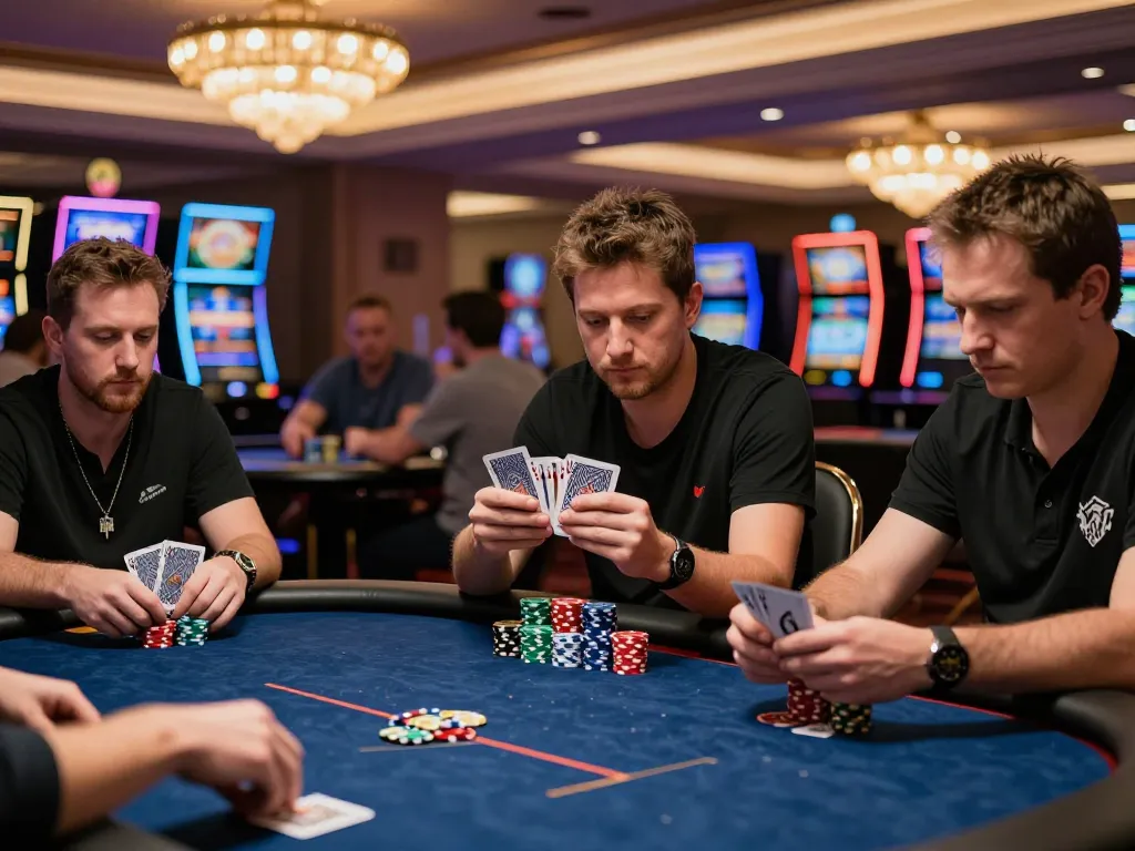 Players engage in a competitive poker game at XX88 casino, showcasing strategy and immersive gameplay.