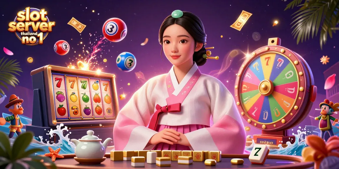 Win big with the slot server thailand no 1 at this vibrant casino-themed scene featuring spinning reels and jackpot excitement.