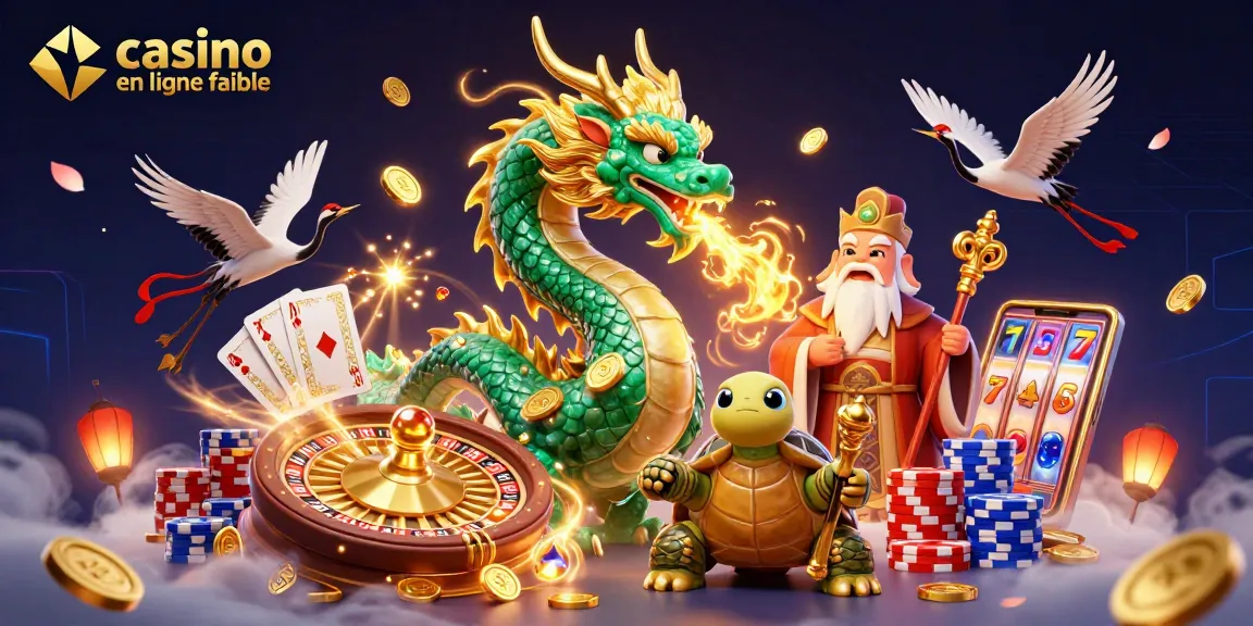 Découvrez les jeux au casino en ligne fiable avec un dragon vert et des éléments magiques.