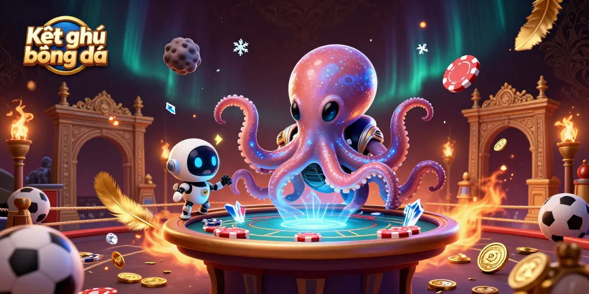 Experience Kết quả bóng đá with dynamic sports elements in a vibrant 3D visual display.