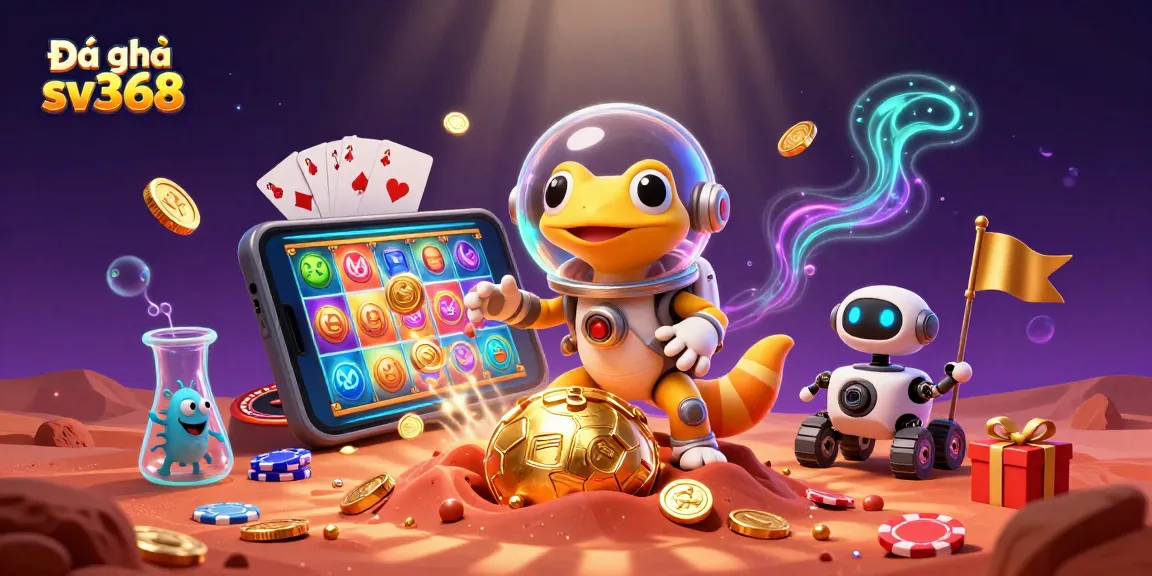 Engage in Đá gà sv368 with a vibrant illustration showcasing gaming excitement and dynamic elements.