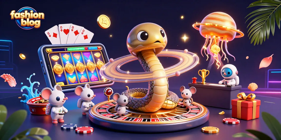 Experience big wins in this vibrant fashion blog scene featuring a roulette planet and gambling astronauts.