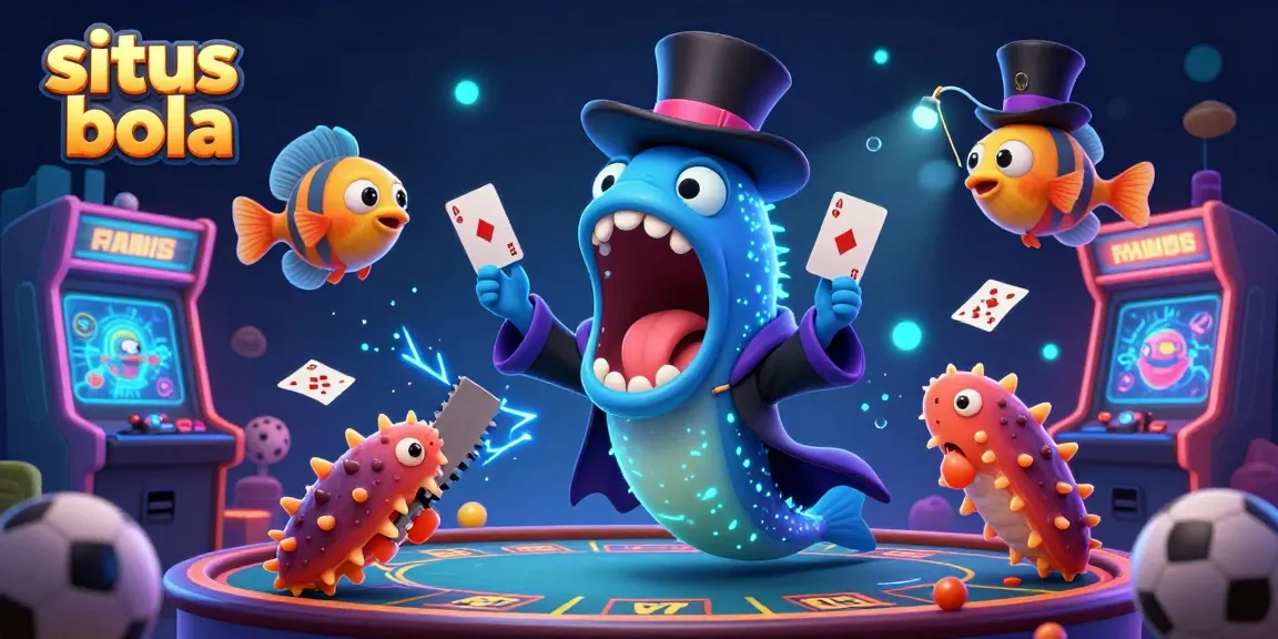 Engage in exciting gameplay at situs bola with vibrant characters and casino elements in action.