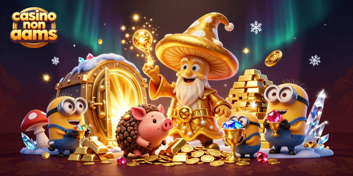 Scopri il mondo dei casino non AAMS con l'illustrativo magico micio che cattura tesori tra gemme scintillanti.