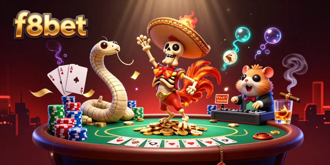 Engage in thrilling gameplay with f8bet, featuring vibrant characters and poker action.