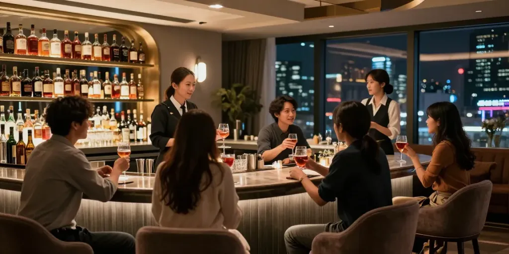 강남 구구단에서 친구들과 함께 즐거운 시간을 보내는 모습