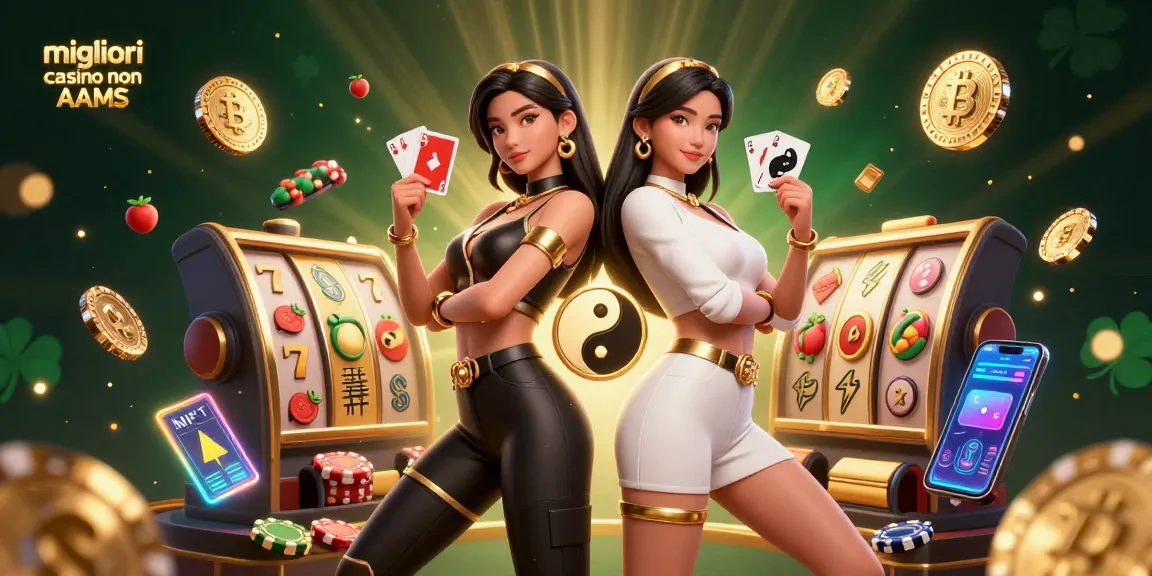 Migliori casino non AAMS che mostrano splendide donne asiatiche con carte da gioco circondate da vivaci elementi da casinò.