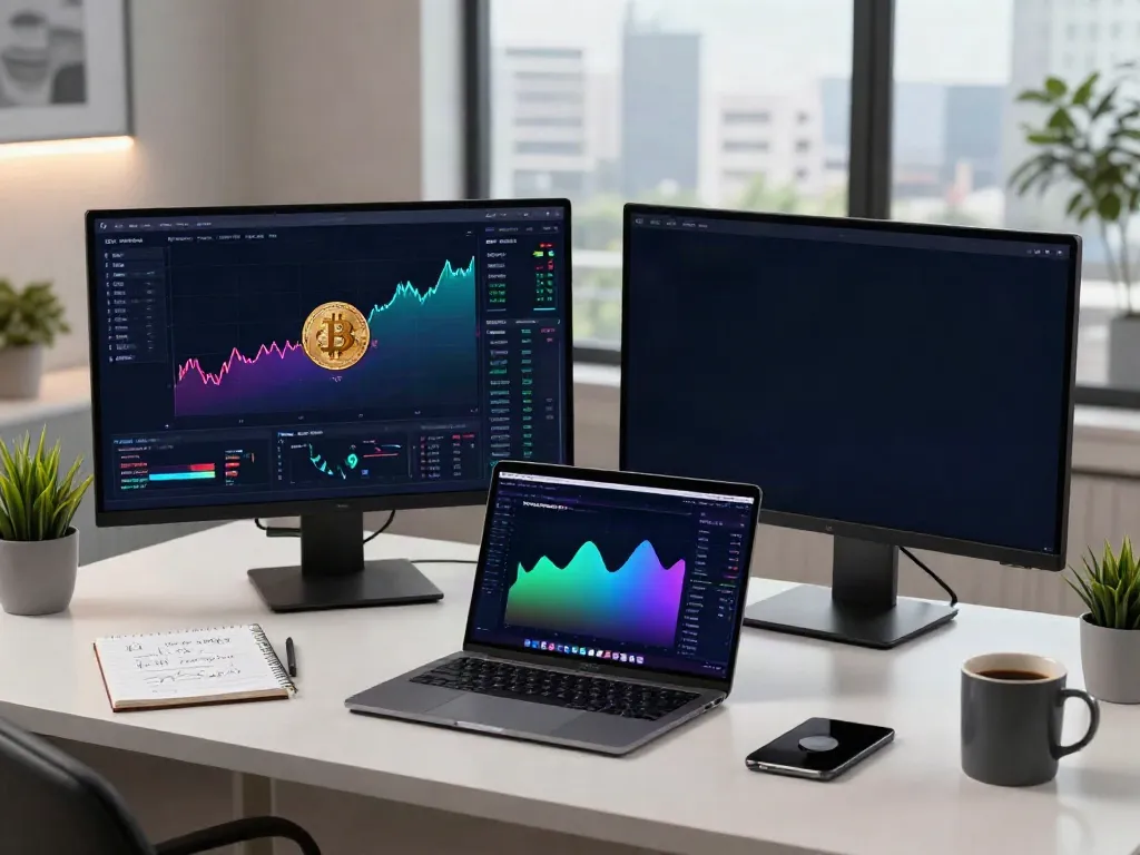 Cryptocurrency trading workspace displaying Indian stock API Python elements and advanced analytical tools.