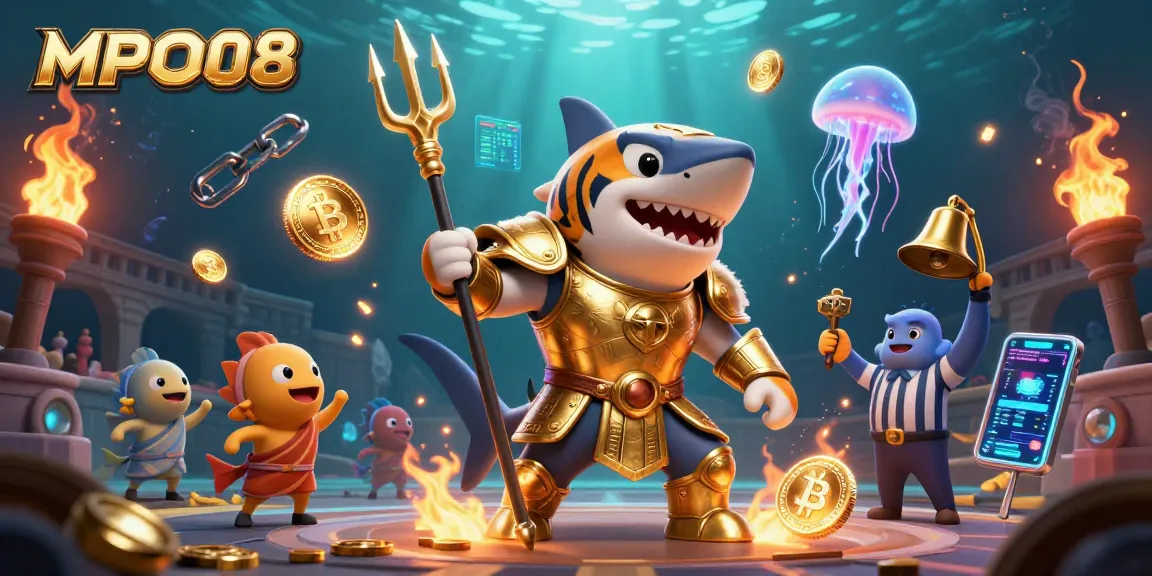 MPO08 engages players with dynamic gaming visuals featuring a tiger shark in action.