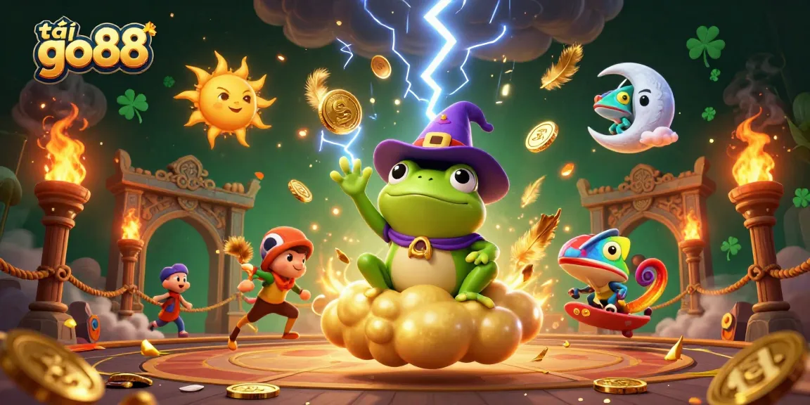Experience exciting gameplay and thrilling wins at tải go88 as gold coins rain down in a vibrant scene.