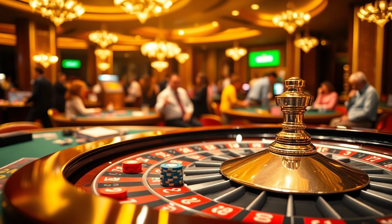 Engaging scene at a Non gamstop casino Uk featuring roulette table and vibrant chips.