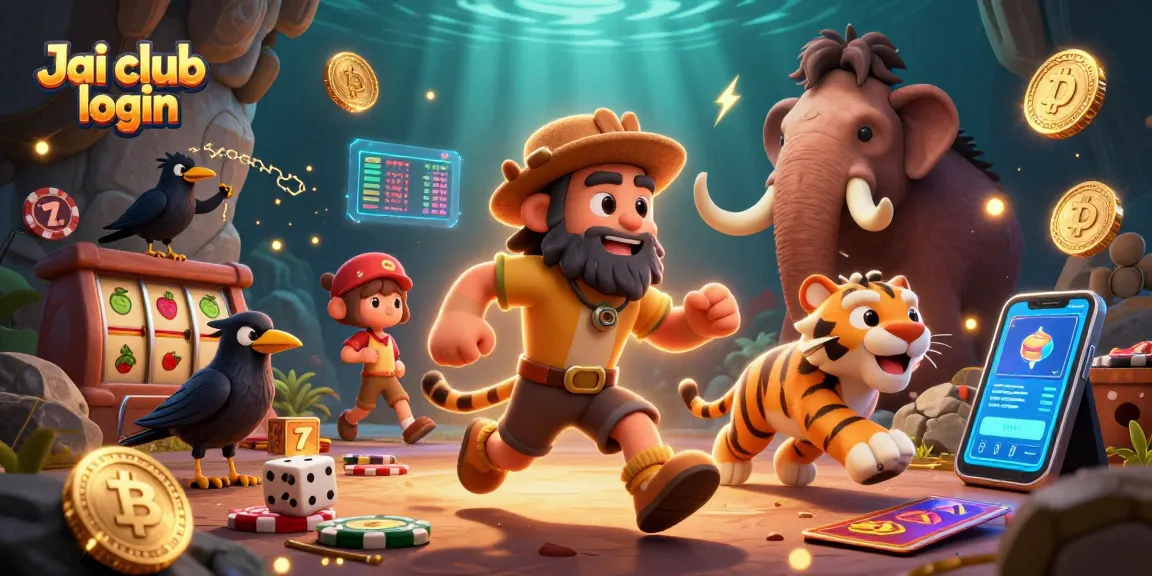 Experience thrilling gameplay with Jai club login in this imaginative casino scene featuring prehistoric characters.