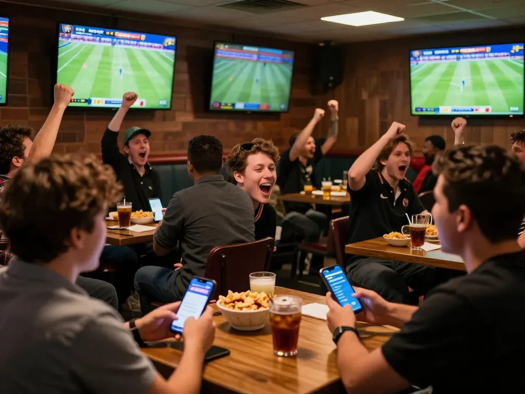 Fans engaging in live betting action on luongsontv during exhilarating football matches.