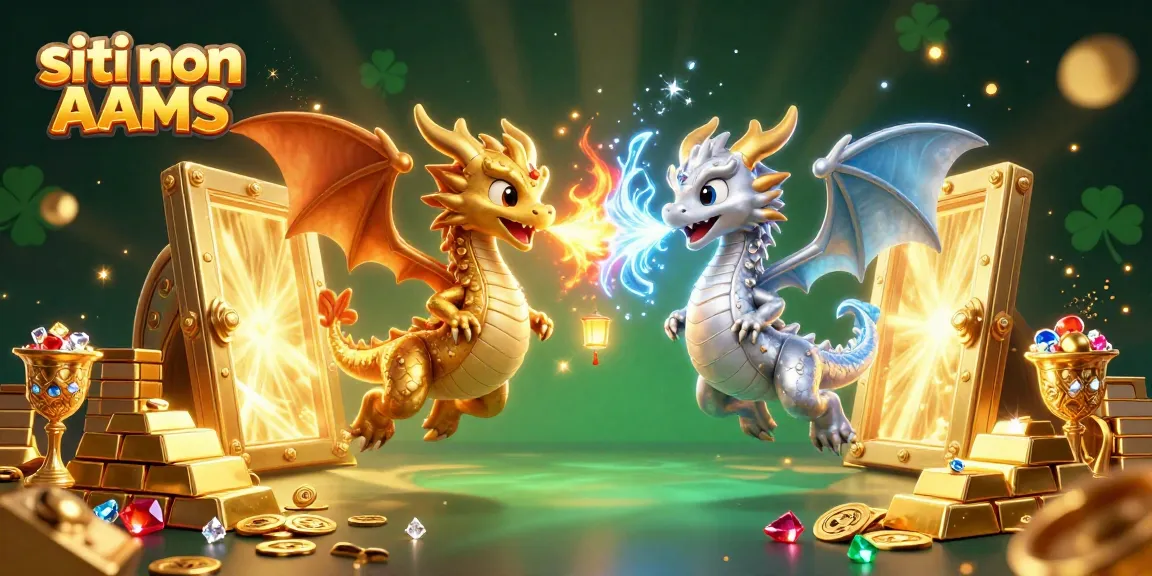 Partecipa al gioco con siti non AAMS mentre vivi un'arte drago 3D ricca circondata da tesori.