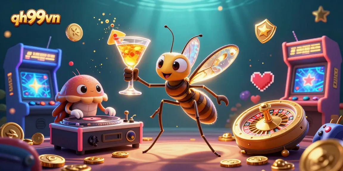 Experience the excitement of qh99vn casino gaming with vibrant, lively characters and captivating elements.