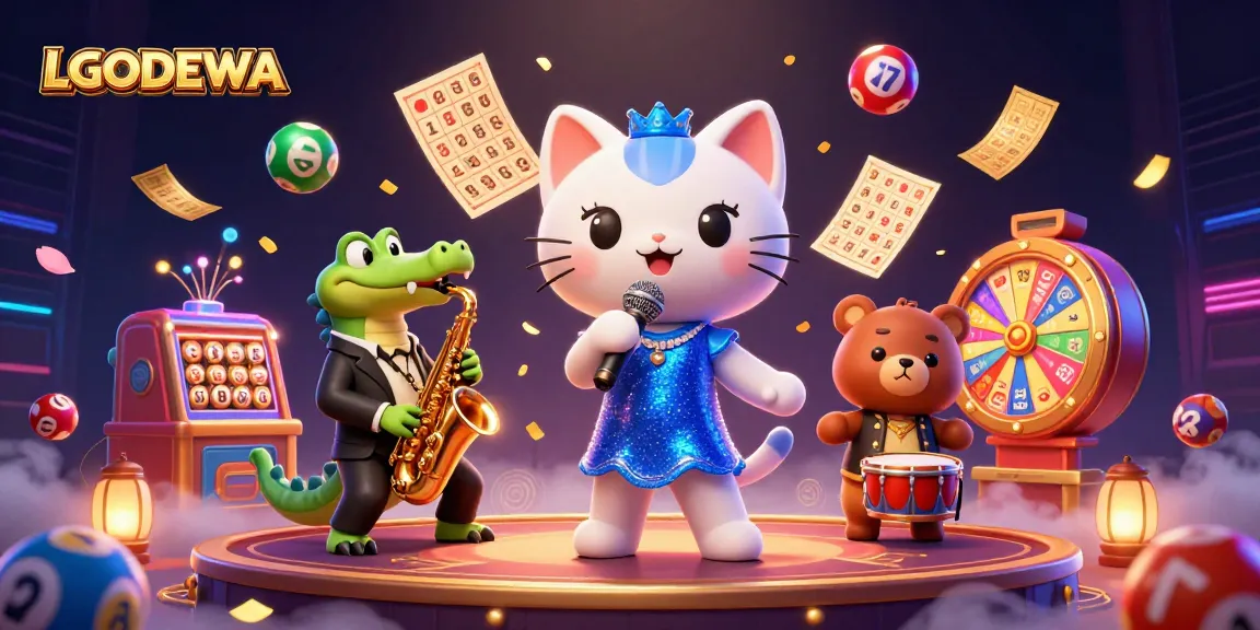Engage in thrilling gameplay with LGODEWA's vibrant casino scene featuring animated characters and dynamic elements.