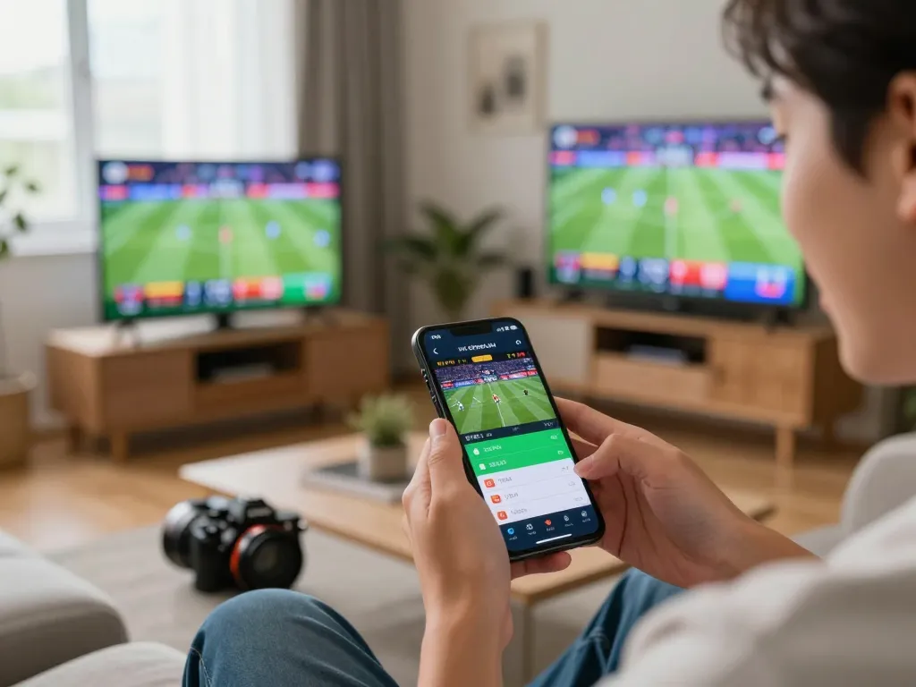 Person placing bets in a live sports betting app on mobile, DH88 enhancing gaming experience.