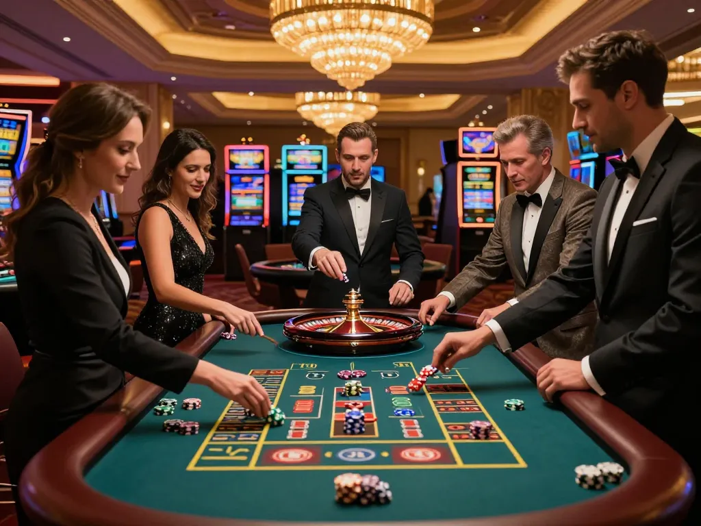Players engaging in roulette at F8Betz casino, showcasing strategic gaming and excitement.