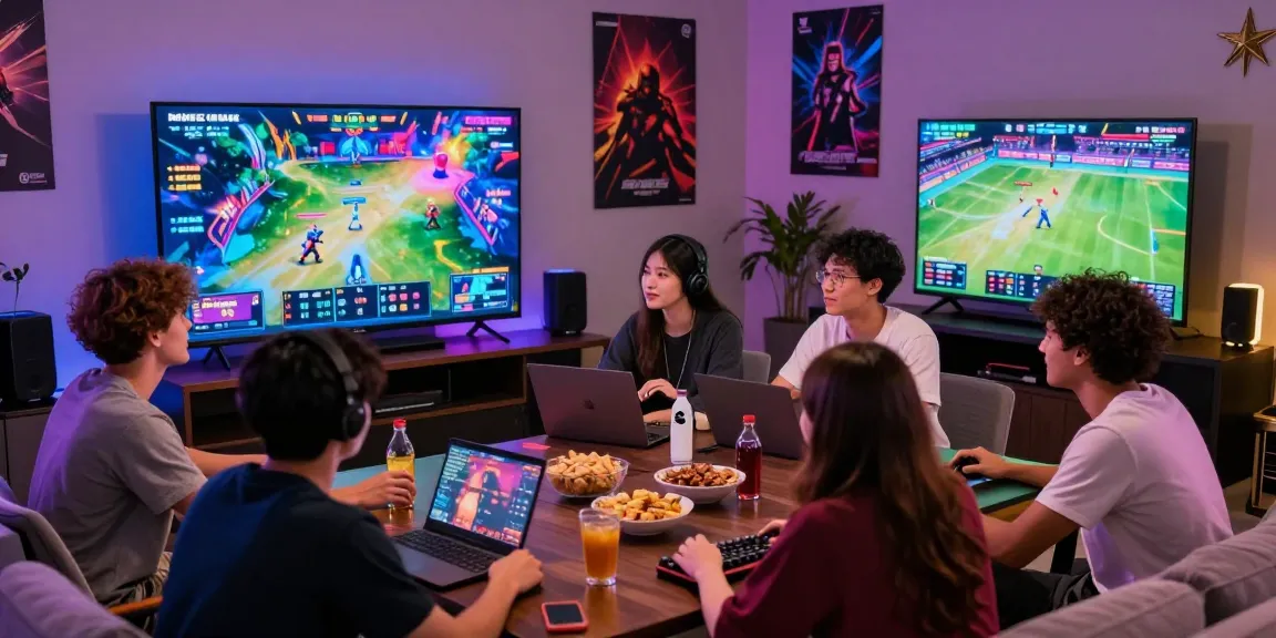 Friends enjoying games on MBM娛樂城 platform in an inviting living room.