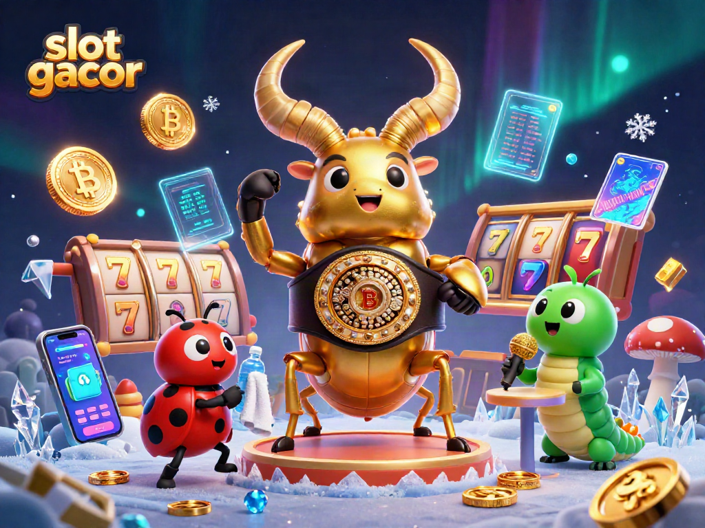 Experience thrilling slot gacor gameplay with vibrant 3D characters and crypto elements.