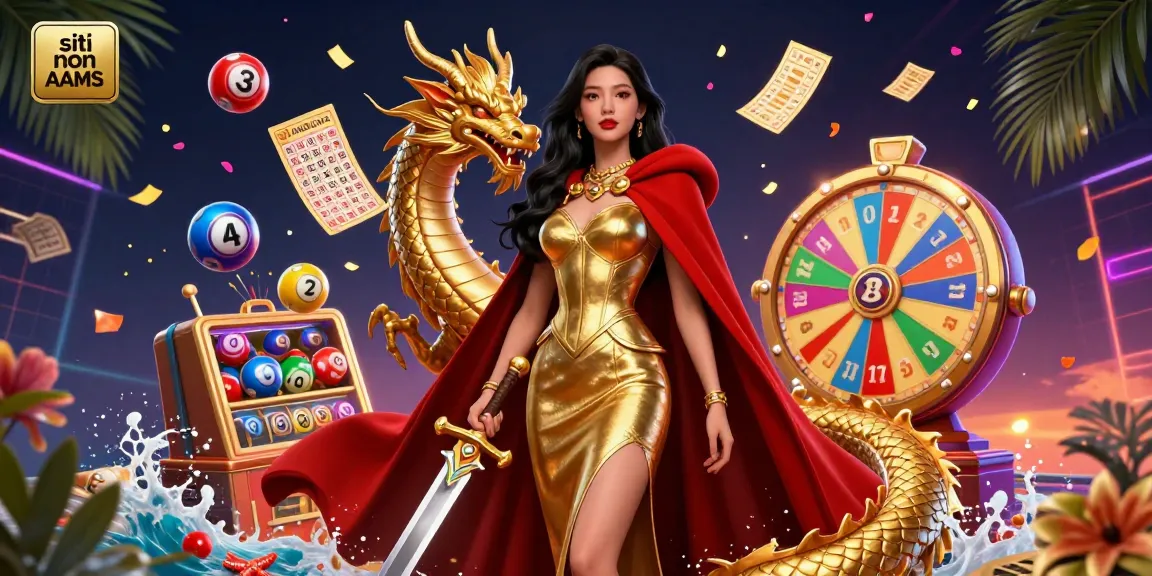 I siti non AAMS presentano una scena 3D vibrante con una regina guerriera e un drago dorato circondati da elementi dinamici da casinò.