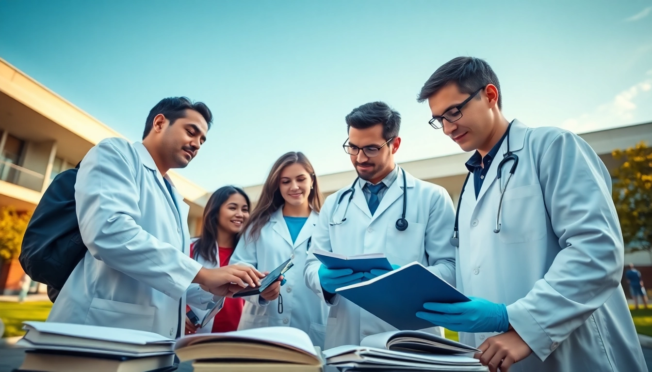 Students participating in essential premed extracurriculars through teamwork and research.